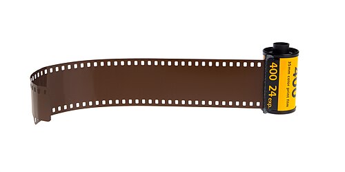 Undeveloped 24-exposure roll of Kodak Ultramax 400, a consumer-grade color negative film stock
