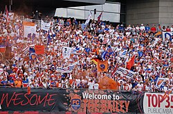 FC Cincinnati (pictured) repeatedly broke attendance records during their tenure in the USL from 2016 to 2018.