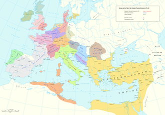Barbarian kingdoms and tribes after the end of the Western Roman Empire