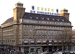 Hotel Handelshof with modified coat of arms and former unofficial motto