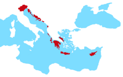 The Republic of Venice with its Terraferma and Stato da Màr