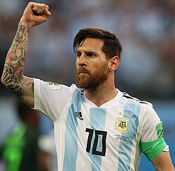 Lionel Messi, the best player and joint top scorer of the tournament.