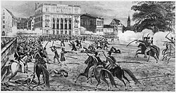 Fighting on the Paradeplatz during the Züriputsch