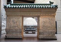 The Tomb of General Zu Dashou on display in the ROM Gallery of Chinese Architecture