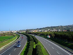 Autostrada A20 runs through the island of Sicily in Italy linking Palermo to Messina