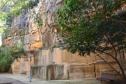 Sydney, Australia lies on Triassic shales and sandstones. Almost all of the exposed rocks around Sydney belong to the Triassic Sydney sandstone.[31]