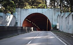The West entrance of the MacArthur Tunnel in San Francisco, California