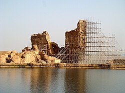 Ruins of Adur Gushnasp, one of three main Zoroastrian temples in the Sassanian Empire