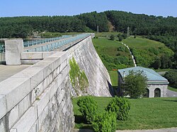 The Wachusett Dam in Clinton, Massachusetts