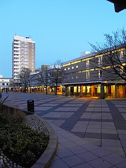 Alexandra Square with Bowland Tower (pictured in 2009)
