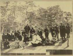 First-ever photograph of Emperor Meiji at the Yokosuka Naval Arsenal by Baron Raimund von Stillfried on 1 January 1872