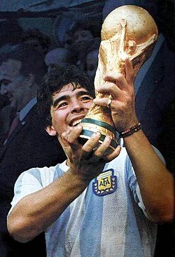 Diego Maradona was honoured with the Golden Ballon d'Or in 1995 and he was also selected to the Ballon d'Or Dream Team.