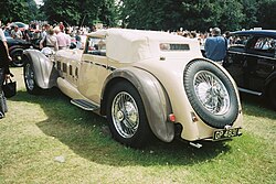 Daimler Double-Six 50 alloy V12 150 bhp (110 kW)Corsica drophead coupébody designed by Reid Railton (1931)