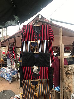 Display of African cultural apparel (smock)