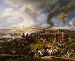 The Battle of Borodino as depicted by Louis Lejeune. The battle was the largest and bloodiest single-day action of the Napoleonic Wars.