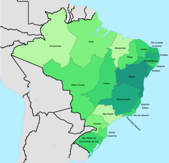 A map showing the Empire and its provinces