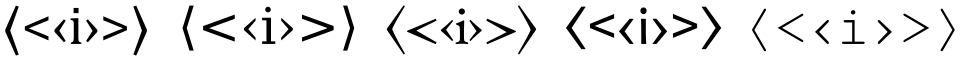 Angle brackets, less-than/greater-than signs and single guillemets in Cambria, DejaVu Serif, Andron Mega Corpus, Andika and Everson Mono