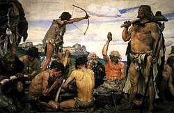 Imaginative depiction of the Stone Age, by Viktor Vasnetsov