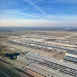 Aerial view of Detroit Metro Airport (DTW)
