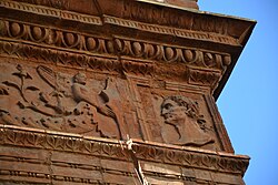 Palace Carminali Bottigella (1490–1499), detail of the decoration of the facade