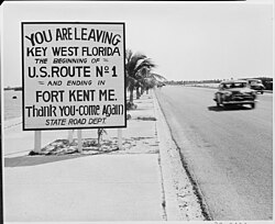 The beginning of US 1 as of March 1951
