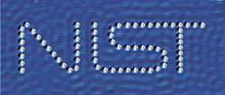 A 40 nm wide NIST logo made with cobalt atoms