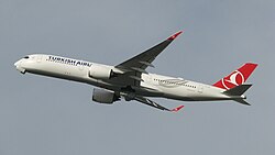 The Airbus A350 is the newest addition to the fleet (pictured 2021)