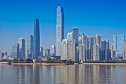 Guangzhou, a major transportation hub and one of China's three largest cities