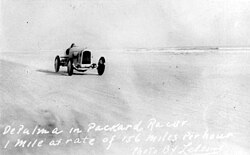 Ralph DePalma in his Packard '905' Special at Daytona Beach in 1919