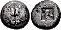 Coin of Lesbos under the Achaemenid Empire, c. 510–480 BC