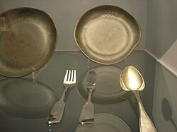 Kosher dairy dishes from the 19th century in the Jewish Museum, Berlin