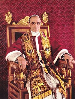 One of the first official color portraits of Pius XII, c. 1939–40