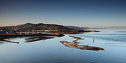 Entrance into Inverness harbour during low tide