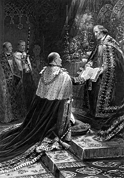 Edward VII taking the oath in 1902