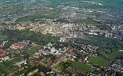 Aerial view of Cambridge