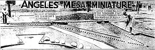 Golf layout from the Evening Express, Los Angeles, California, 1930