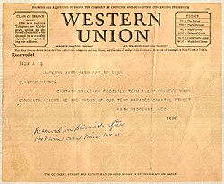 Western Union telegram (1930)