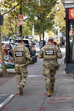 West Virginia guardsmen patrolling U Street station in Washington, D.C., October 20, 2025