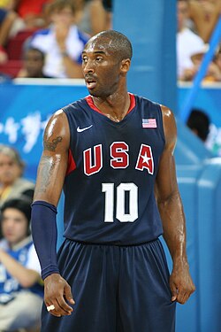 Bryant with the United States men's national basketball team in the 2008 Beijing Olympics
