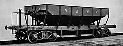 Hopper ballast wagon built by Leeds Forge Company in 1911.