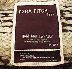 High-end "Ezra Fitch" clothing marker