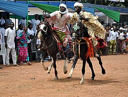 Horse race in Benin, Africa