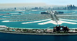 Dubai Palm Jumeirah and Marina in 2011