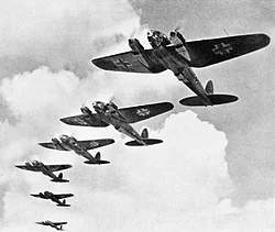 German Heinkel He 111 bomber aircraft during the Battle of Britain