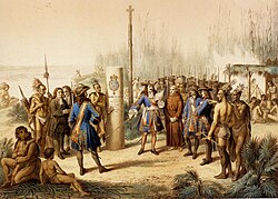 Claiming Louisiana for France in 1682