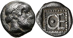 Coin of Themistocles, a former Athenian general, as Achaemenid Empire Satrap of Magnesia, c. 465–459 BC