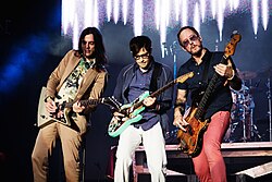 Weezer performing at Bumbershoot in September 2017
