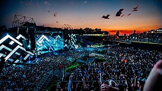 Main stage at Exit music festival in Novi Sad
