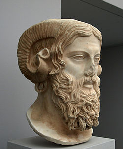 Bust of Zeus-Ammon, a deity with attributes from Greek and Egyptian gods