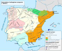 Iberia before the Carthaginian conquests c. 300 BCE.